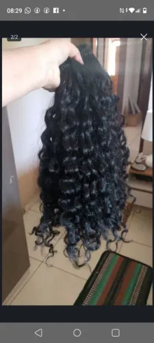 Cabelo cacheados humano,60cm