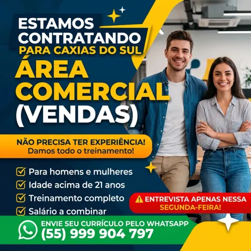 Vendas com ou sem experiência.