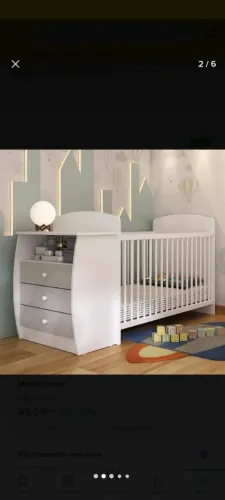 Vendo berço com cômoda branco