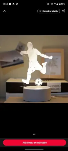 Luminária led golaço neymar