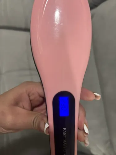 Escova alisadora cor de rosa