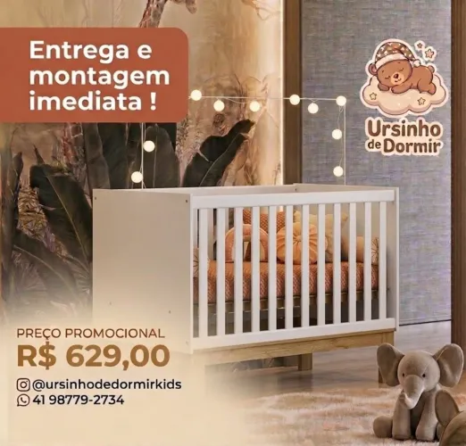 Berço Mini Cama - Entrega e montagem imediata