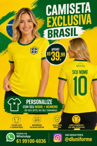 Camiseta Brasil Personalizada torcedor