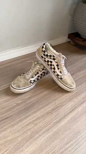Tenis VANS cor beje quadriculado - ORIGINAL