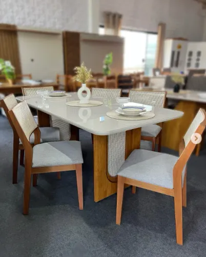 Mesa De Jantar 6 Cadeiras Entrega Rápida