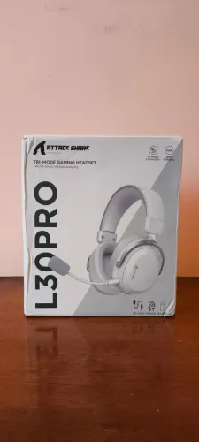 Headset Attack Shark L30 Pro Branco | 2.4G + Bluetooth. PC, PS5, Xbox, Nintendo Switch e c