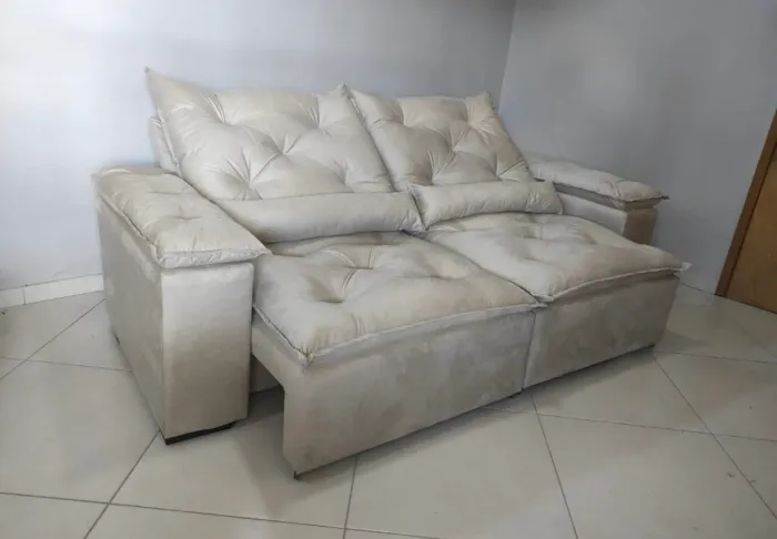 Sofá Retrátil e Reclinável 2,30m de Largura Super Promoção Entrega Rápida