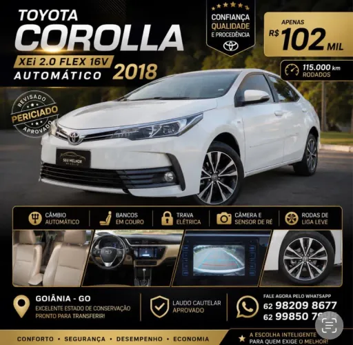 Toyota Corolla XEI 2.0 Flex 16V Aut. 2018
