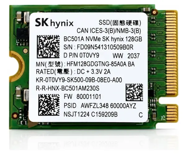 Ssd Nvme M.2 2230 Pcie Sk Hynix Bc501a 128gb Hfm128gdgtng