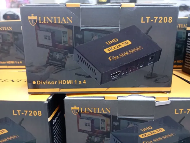 Divisor Hdmi 1 x 4 Splitter Multiplicador de Telas