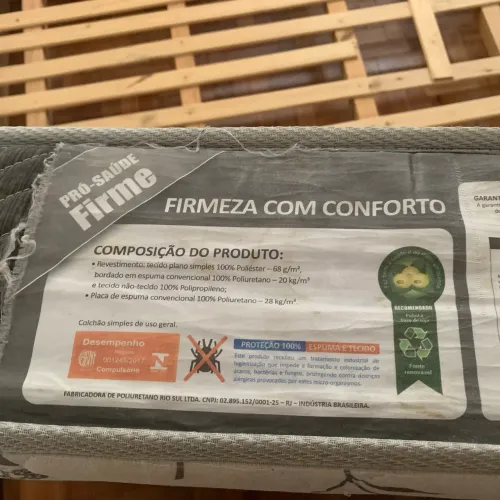 Cama box e colchão ortobom D33 casal ortopédico usado