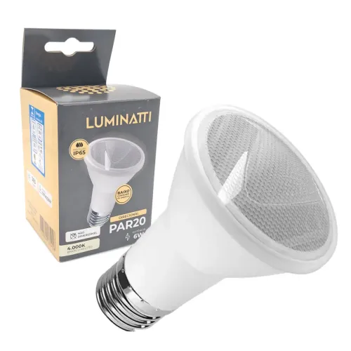 Lâmpada Led Par20 6w Ip65 Branca Neutra 4000K Prova D'água