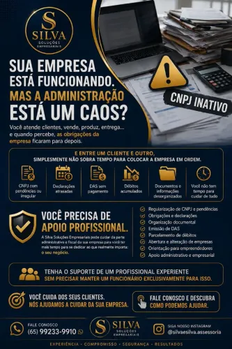 ? SUA EMPRESA ESTÁ FUNCIONANDO, MAS A ADMINISTRAÇÃO ESTÁ PARADA?
