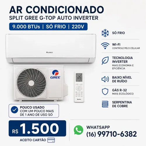 Ar condicionado Gree 9.000 btus Inverter