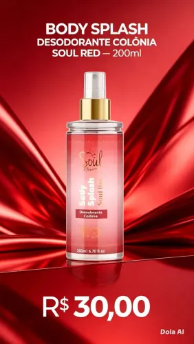 Body Splash Soul Red Desodorante Colônia 200 ml