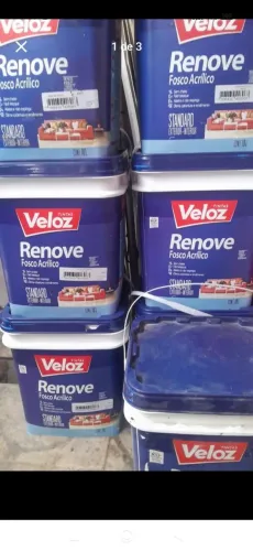 Tinta veloz 18L. Fosco Acrílico (cor branco areia)