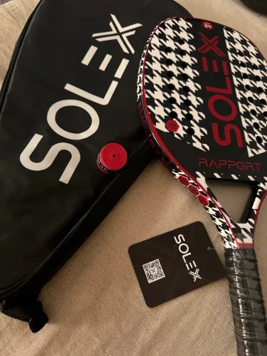 Raquete Beach Tennis Solex Rapport 3K Carbon Nova com Bolsa