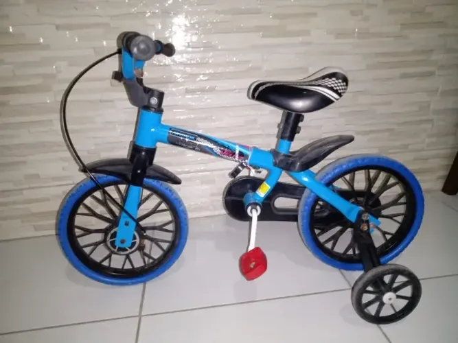 Bicicleta Aro 12 Infantil Masculina Azul