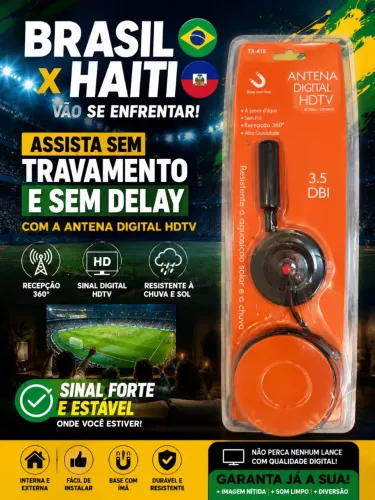 Antena digital para assistir jogos do Brasil 