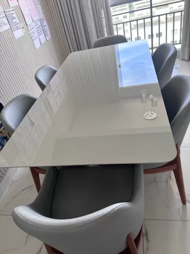 Mesa de jantar com 6 cadeiras madeira maciça 