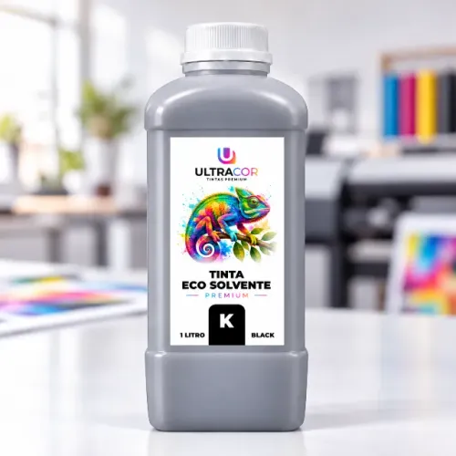 Tinta Eco Solvente UltraCor Black 1 Litro -  PRONTA ENTREGA
