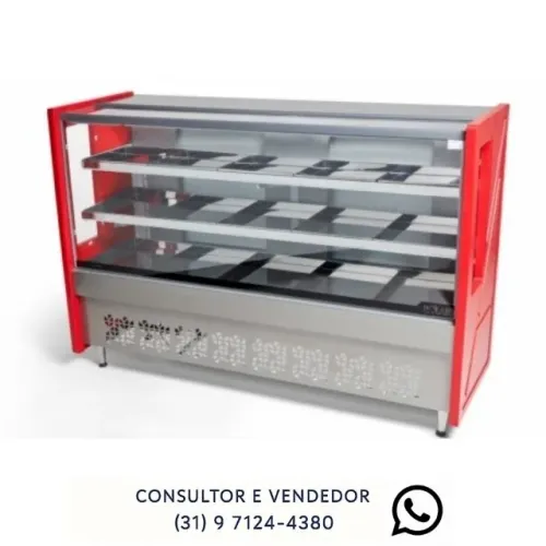 Balcão de Açougue Avícola 1,75M Vermelho Polar