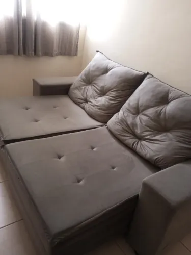 Sofá retrátil 2 lugares 2,15m x 99cm fechado 2,15m x 160m aberto total