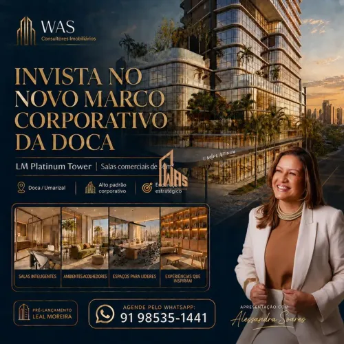 LM Platinum Tower Sala Comercial na Doca, 36m², Umarizal