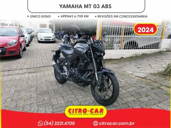 Yamaha MT-03 ABS 2024 Único Dono Apenas 6.700 km