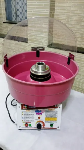Máquina de algodão doce profissional + bolha de proteção