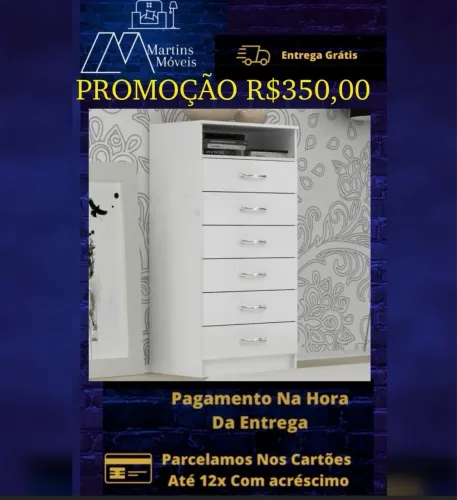 GRANDE PROMOÇÃO CÔMODA 07 GAVETAS  ENTREGA GRATIS ACEITA CARTÃO