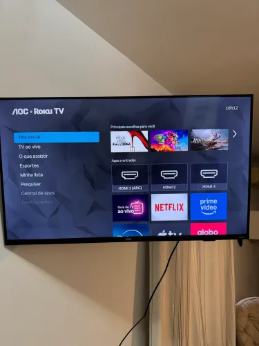 TV AOC Roku 43 Smart TV + Suporte Articulado