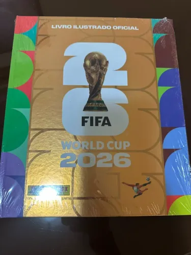 Álbum capa dura dourado da copa lacrado