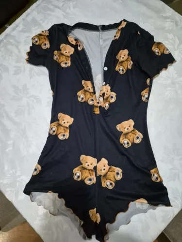 macacão feminino pijama ursinho