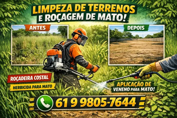 Serviço de roçagem e limpeza em geral 