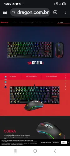 Teclado e mouse gamer