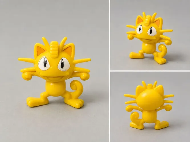 Pokébola de Brinquedo + Miniatura Meowth (Tomy) - Pokémon