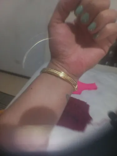 PULSEIRA , BRAÇADEIRA " BANHADA A OURO".... USADA UM MÊS