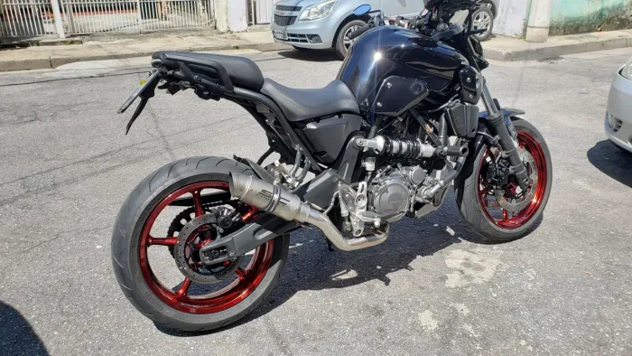 Escapamento com ponteira em inox para mt03 2008 / XT 660