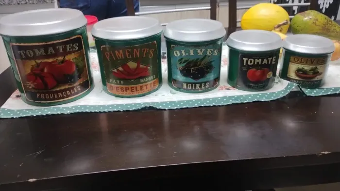 Jogo de latas de mantimentos de alumínio 