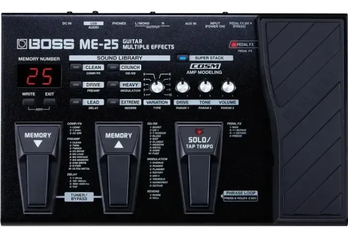 Pedaleira de Guitarra BOSS ME25 + Fonte