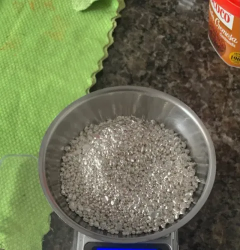 100 gramas Prata 999 purificada para fabricação de joia