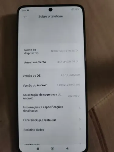 Redmi Note 13Pro 5g 256g Preto