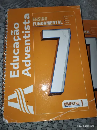 Livro ensino fundamental 7 ano educação adventista volume 1 e 2