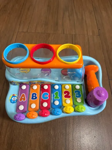     Xilofone Infantil com Martelo e Bolinha