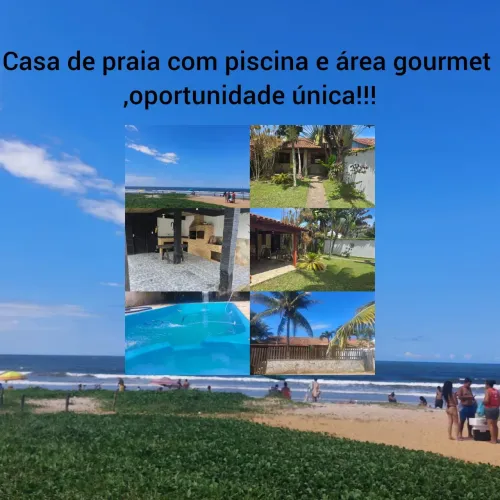 Casa de praia com piscina e área gourmet aceito carro como parte do pagamento.  