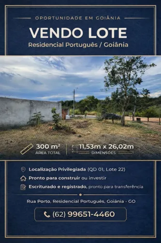 Lote Residencial Português - Goiânia / 300 m²