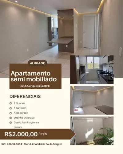 Apartamento Semi Mobiliado 