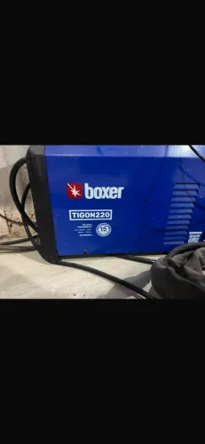 Máquina de solda boxer tigon 220 mais cilindro de argônio cheio e manômetro
