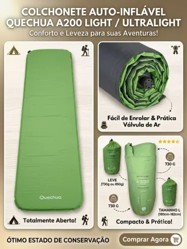 Colchonete auto-inflável Quechua A200 Light/Ultralight